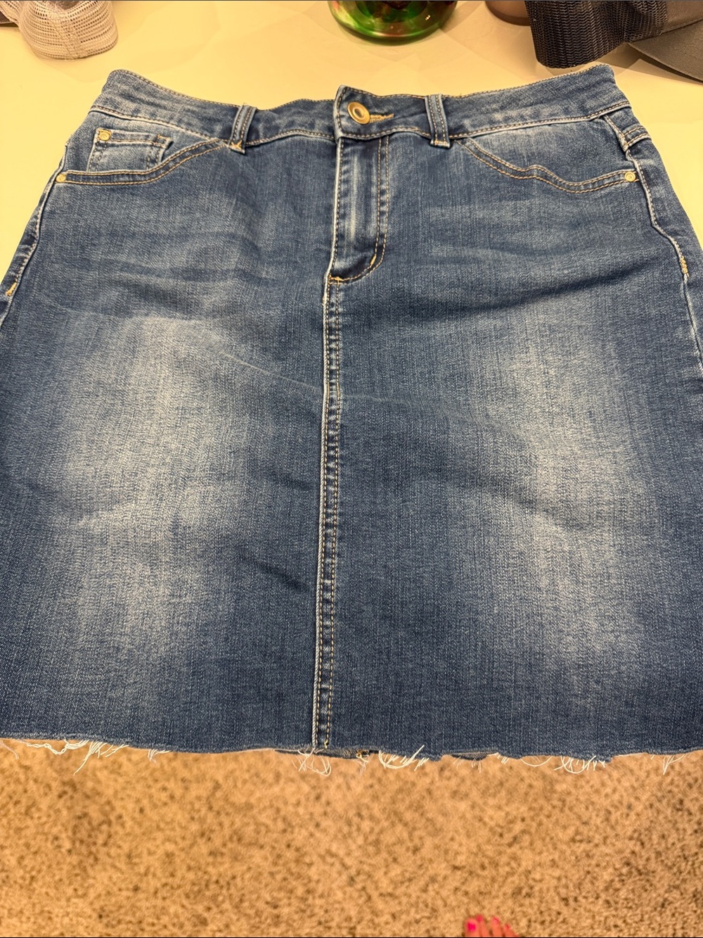 Charlies Blue Washed Denim Mini Skirt